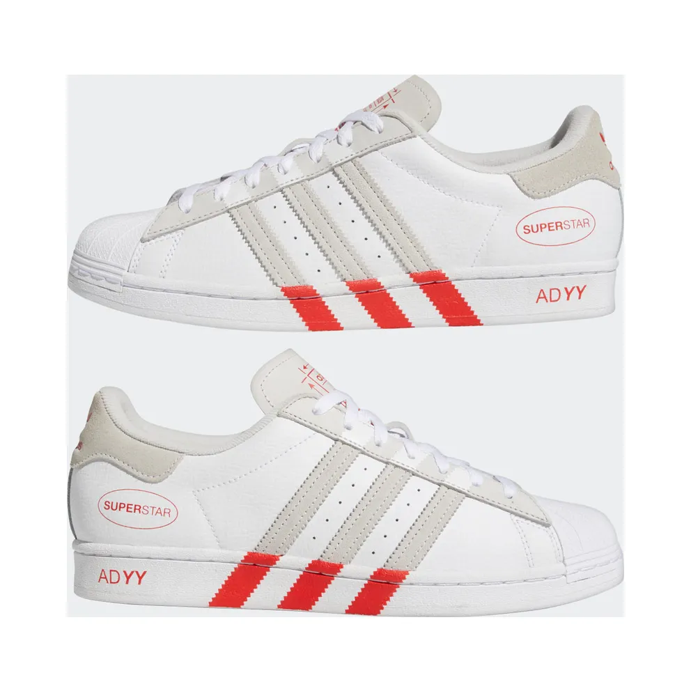 Adidas Superstar Cloud White / Grey One / Vivid Red (GY0995)