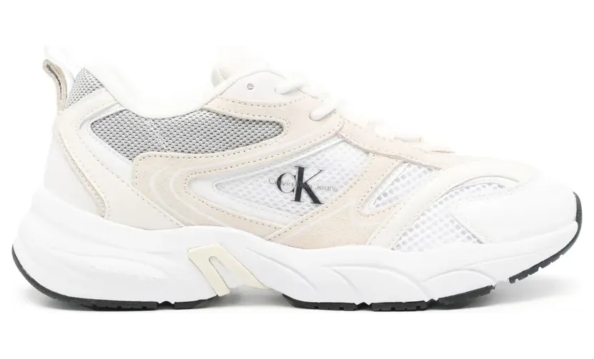 Calvin Klein Jeans Retro sneakers met logoprint – Beige (YW0YW00891)