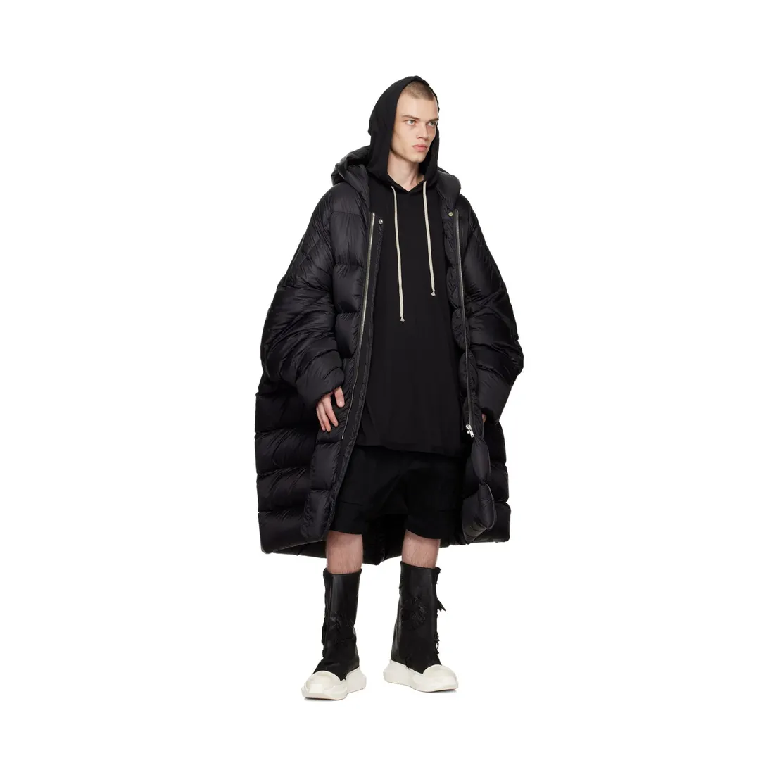 Rick owens Black Strobe Fogachine Boots 911 BLACK/MILK/MILK (DU02B4814 BFLS) (5)