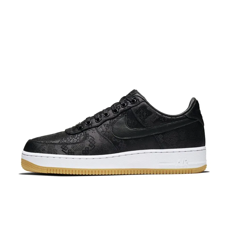 Nike x CLOT x Fragment Air Force AF 1 Black Silk (2019) (CZ3986-001)