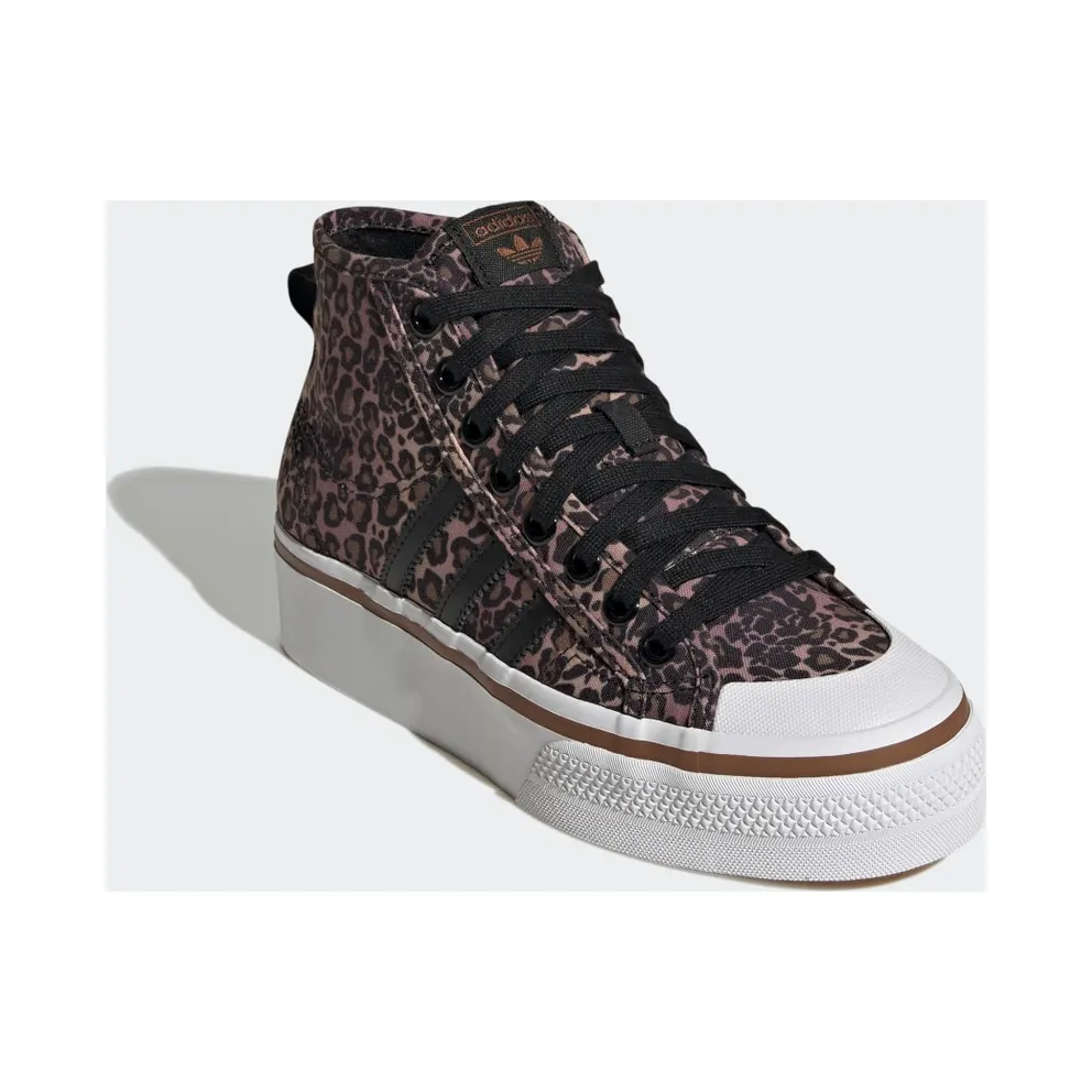 Adidas Nizza Platform Mid Core Black / Cloud White / Wild Brown (GY9531)