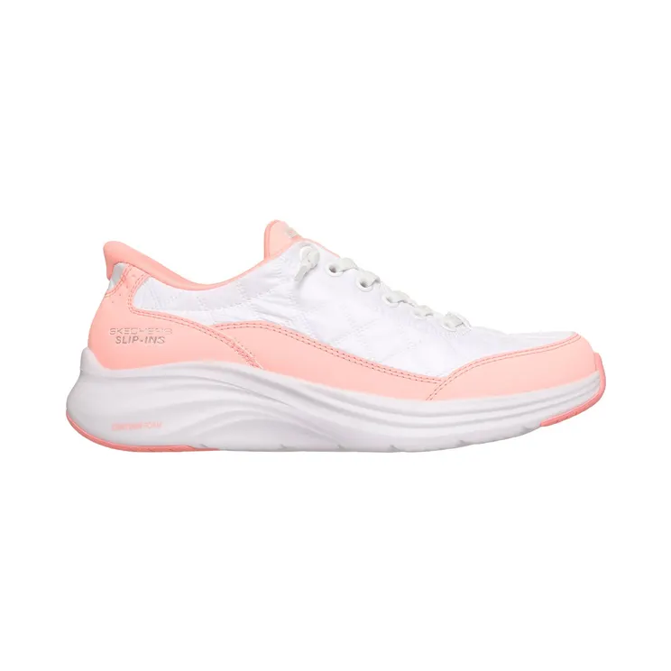 Skechers Slip-ins: Contour Foam Wit/Koraal