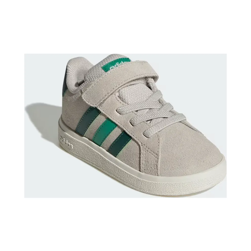 adidas Grand Court 2.0 Shoes Kids “Beige / Collegiate Green / Court Green” (IH6415)