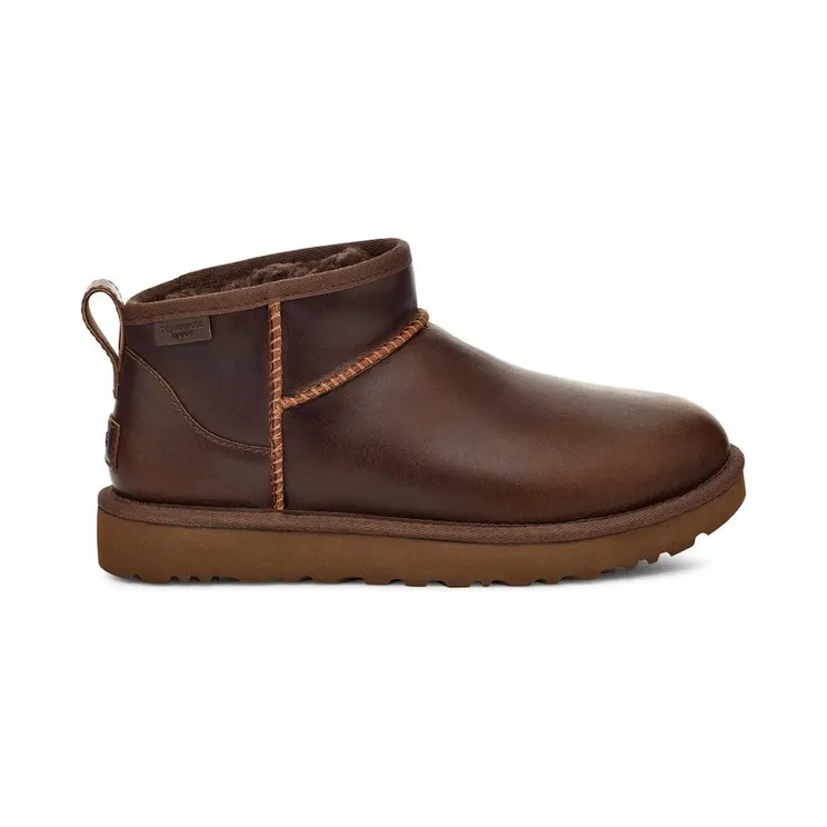 UGG Classic Ultra Mini LTHR Regen Boot Ironwood (1163490-IWD)