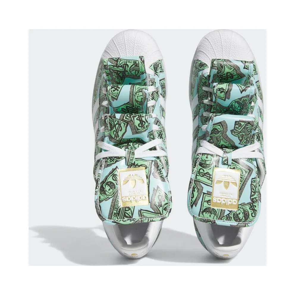 adidas Jeremy Scott Money Print Superstar Cloud White / Cloud White / Gold Metallic (HP6596)