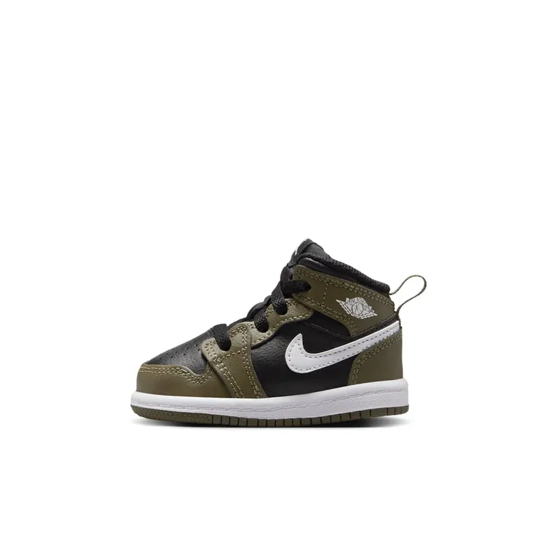 Jordan 1 Mid TD “Black Medium Olive White” (DQ8425-092)