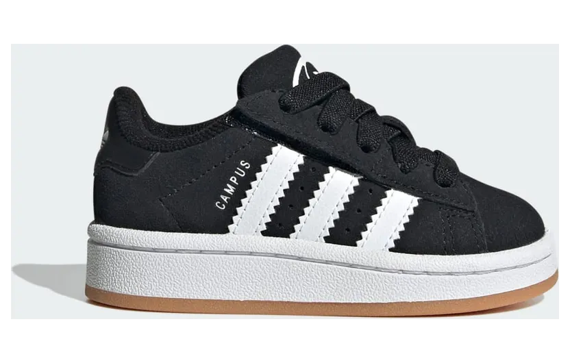 adidas Campus 00s Comfort Closure Elastic Lace Shoes Kids Core Black / Cloud White / Gum (JI4335)