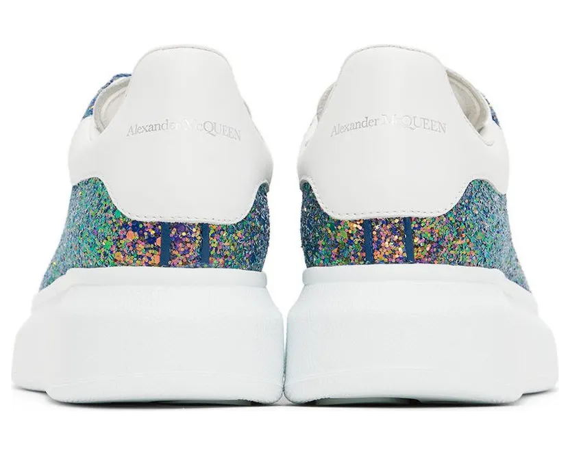 Alexander McQueen Kids Multicolor Glitter Oversized 3138 Gre.Ag./White/P (681605W4MC4) (2)