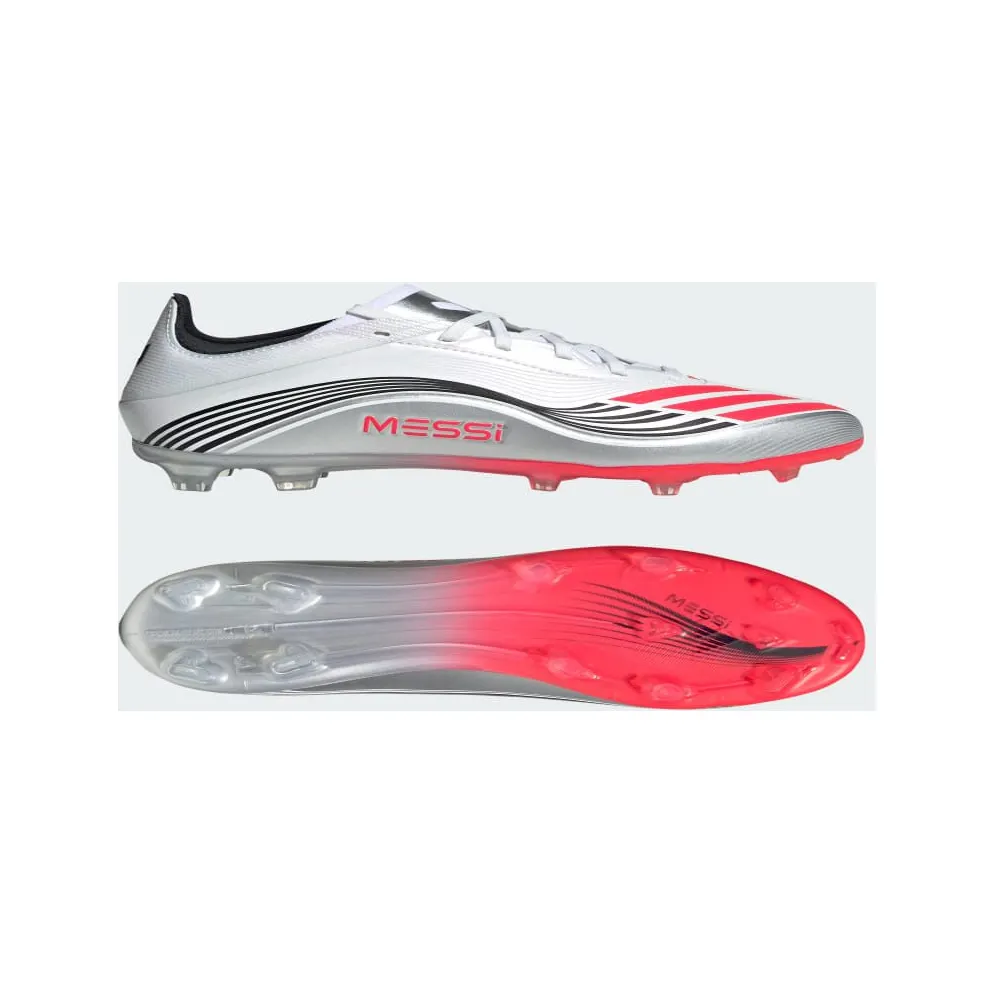 adidas F50 Messi Elite Firm Ground Boots Kids “Cloud White / Lucid Red / Silver Metallic” (JP7451)