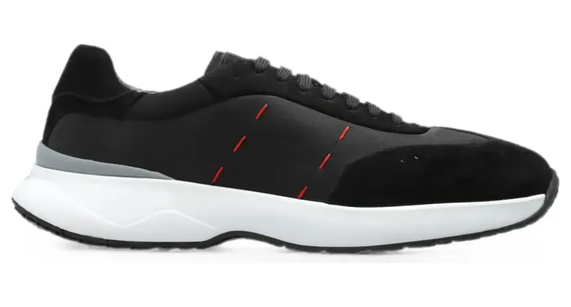 Kiton Sneakers mit Wildledereinsätzen – Schwarz (USSA374N01520010040)