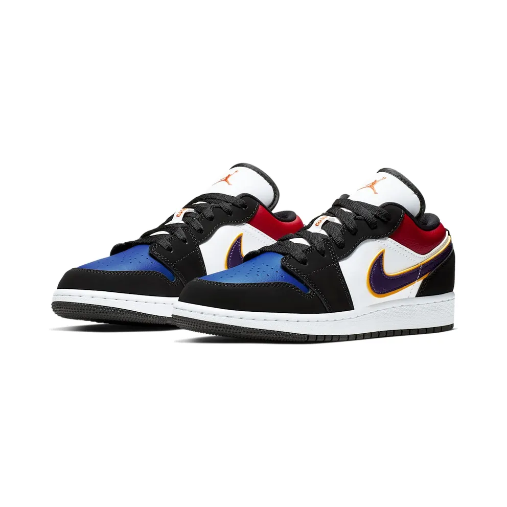 Jordan 1 Low Lakers Top 3 (GS) Black/Field Purple-White (553560-051)