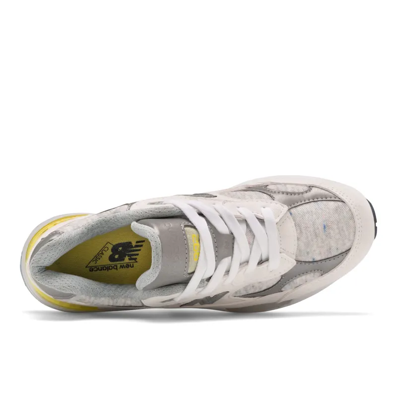 New Balance 992 MiUSA White Silver Yellow (W) (W992FC)