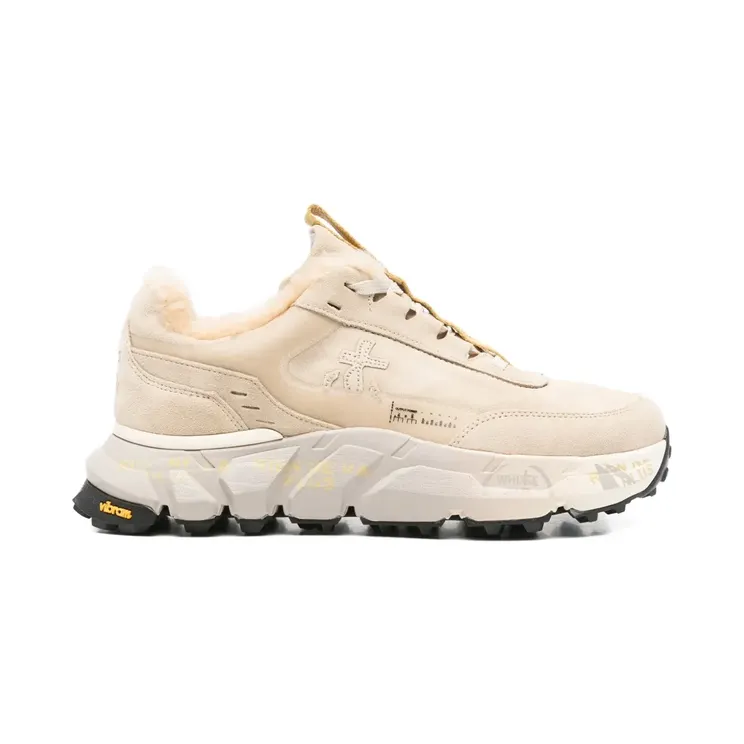 Premiata Sneakers met afwerking van bont – Beige (DEVINDVAR446M)