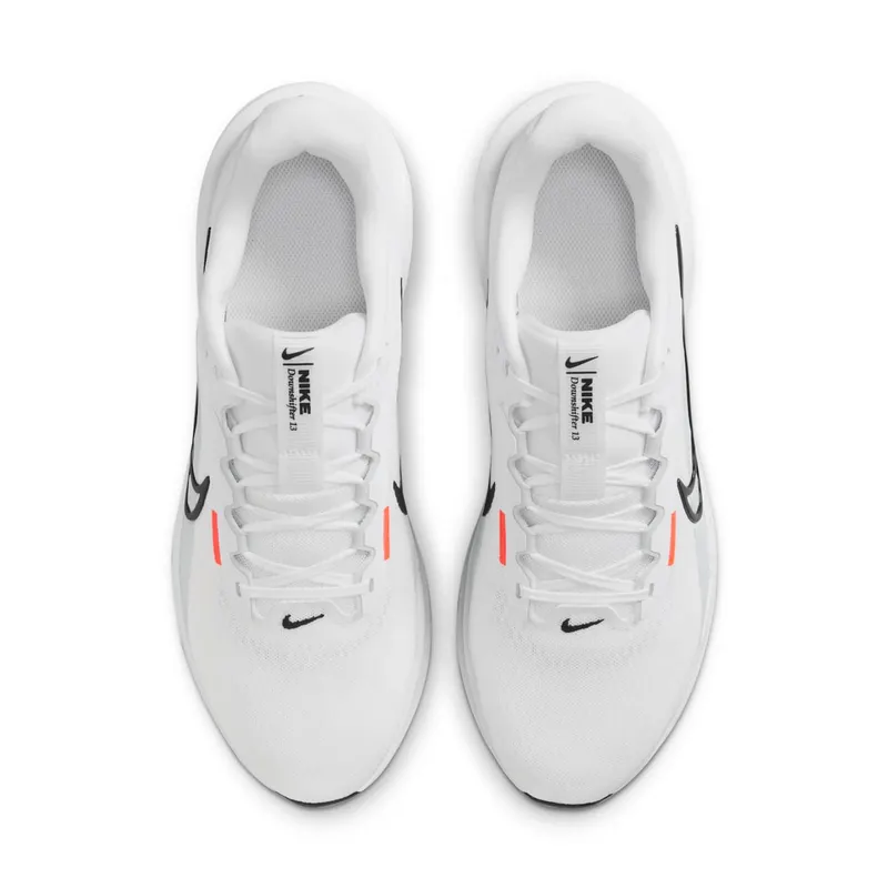 Nike Downshifter 13 White Pure Platinum Bright Crimson Black (FD6454-107)