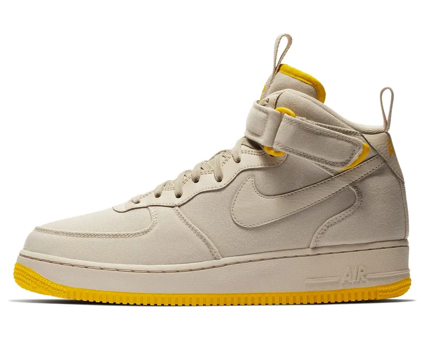 Nike Air Force 1 Mid Canvas Desert Sand Vivid Sulfur