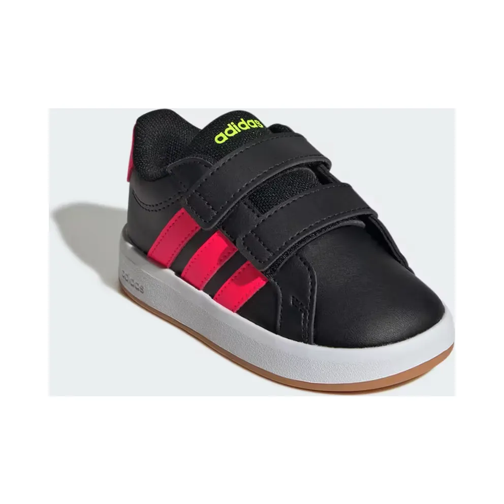 adidas Grand Court 3.0 Shoes Infants “Core Black / Lucid Red / Lucid Lemon” (JP9375)