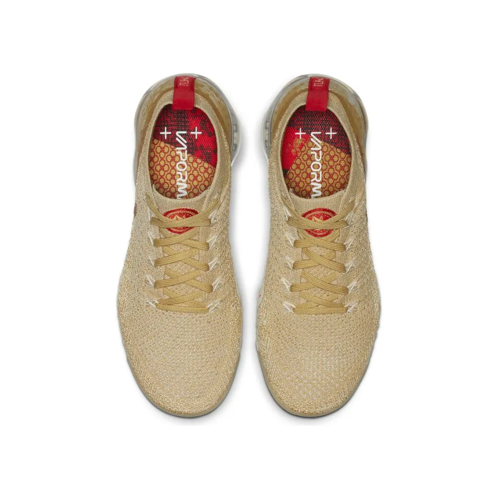Nike Air VaporMax Flyknit 2 Chinese New Year 2019 (W) Light Bone/University Red-Club Gold (BQ7037-001)