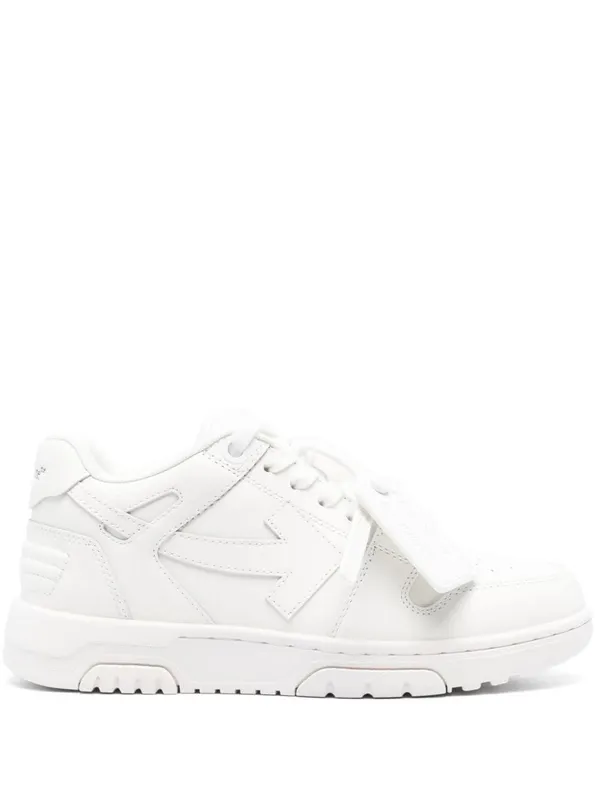 OFF-WHITE Out Of Office OOO Low Tops Triple White