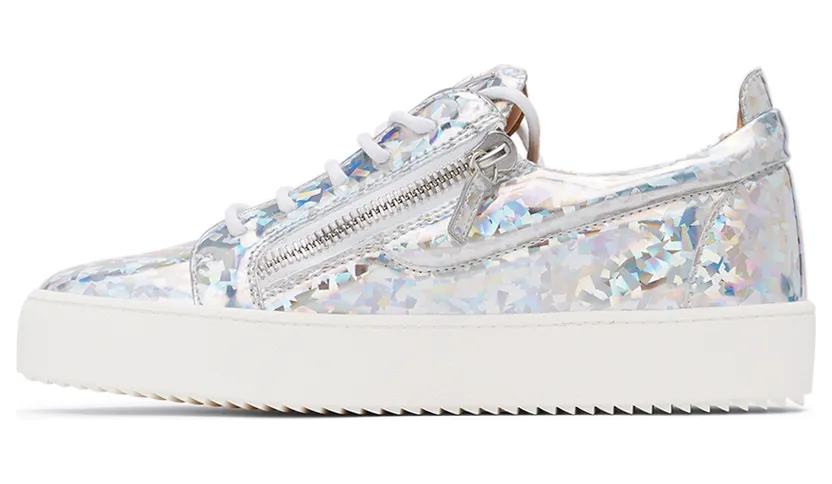 Giuseppe Zanotti Silver Iridescent Frankie Sneakers (RM20014-91356) (3)