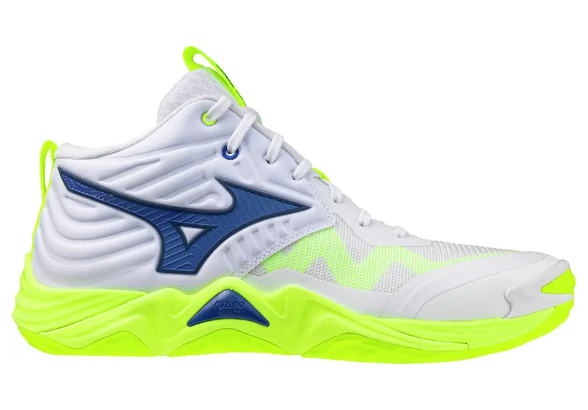 Mizuno Wave Momentum Elite Mid White Lightning Yellow Dazzling Blue (V1GA251739)