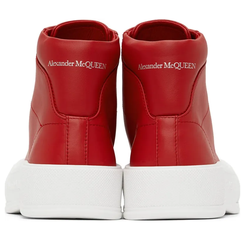 Alexander McQueen Red Deck Plimsoll High-Top Sneakers (705203WHRU0) (2)
