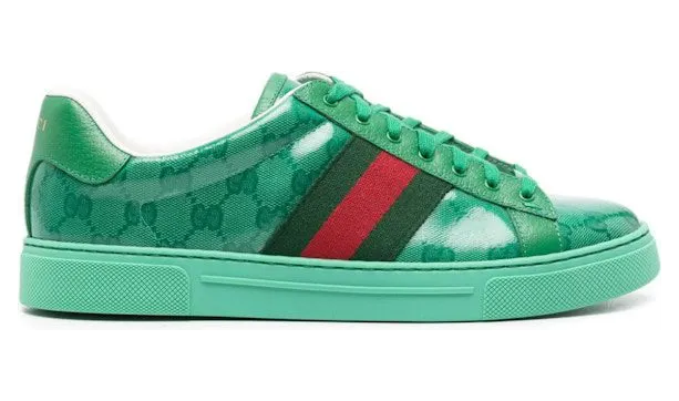 Gucci Ace Crystal Canvas Green (760775FACRF)