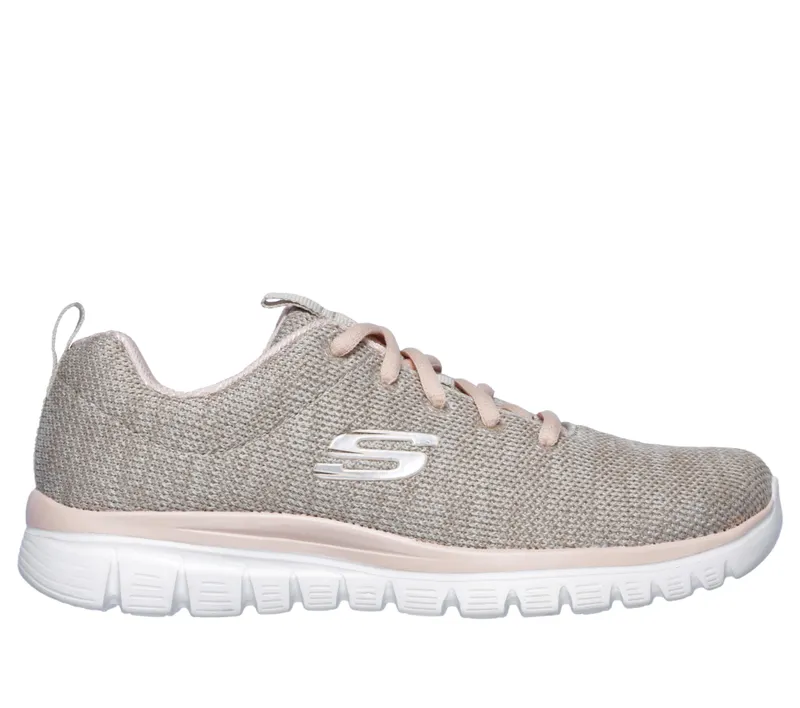 Skechers Graceful – Twisted Fortune – Natuurlijk / Coral – “Beige” (12614 NTCL)