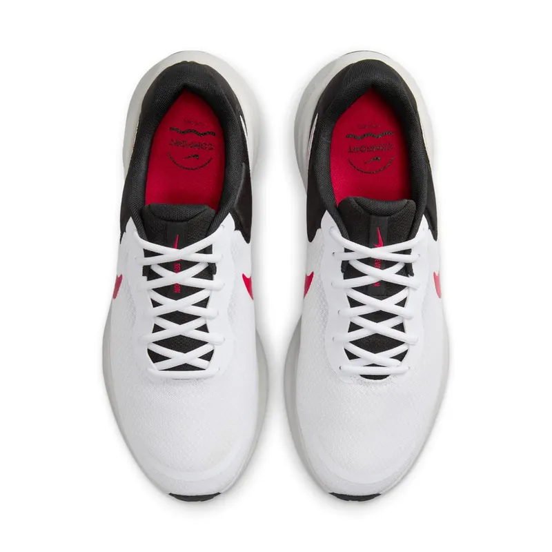 Nike Revolution 7 White Black Photon Dust Fire Red (FB2207-102)