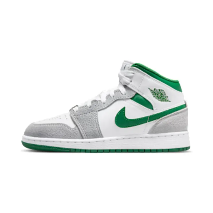 Air Jordan 1 Mid SE White Pine Green Smoke Grey (GS) “White / Light Smoke Grey / Pine Green” (DC7248-103)