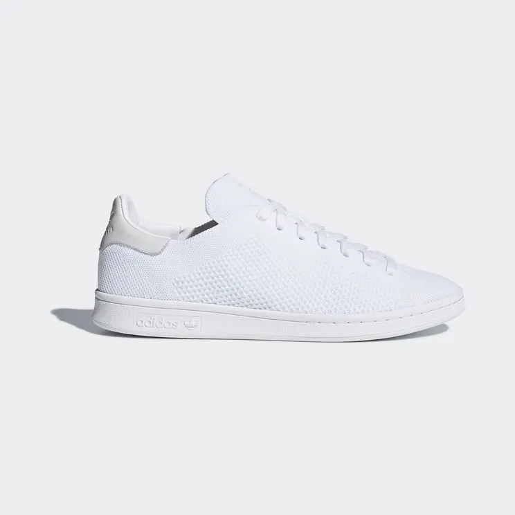 adidas Stan Smith Primeknit Triple White Leather Heel (CQ3032)