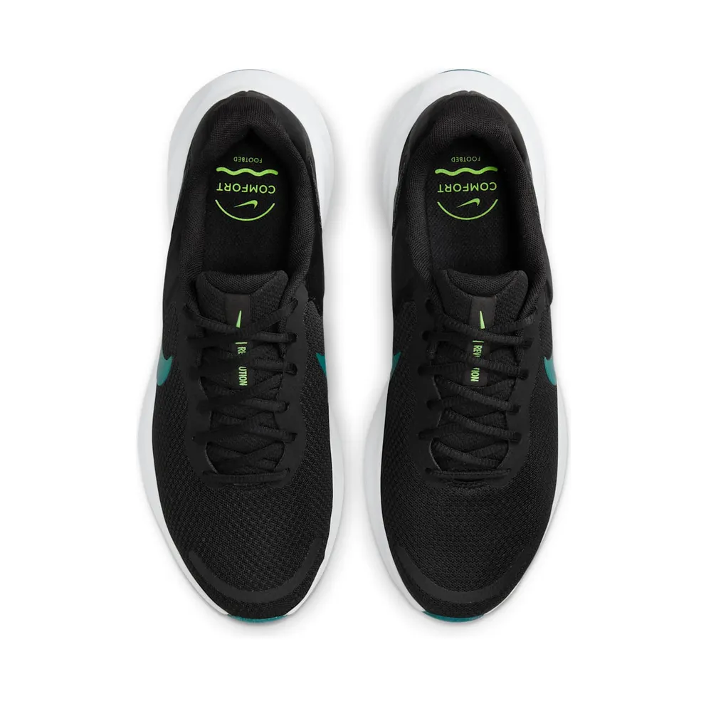 Nike Revolution 7 Black Pure Platinum Lime Blast Geode Teal (FB2207-004)