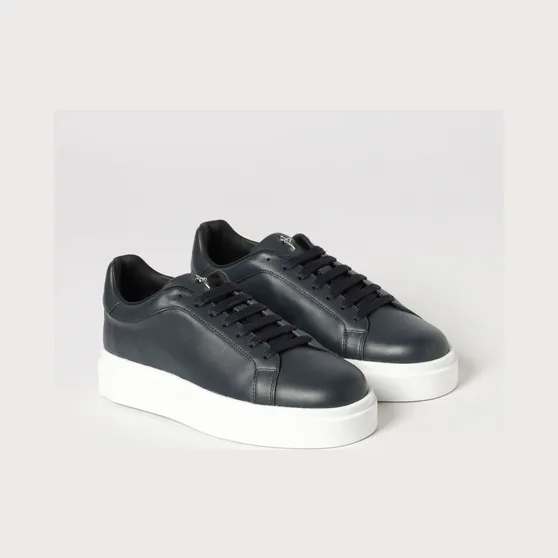 Cesare Paciotti Leather Sneakers Navy (MU69400VT004)