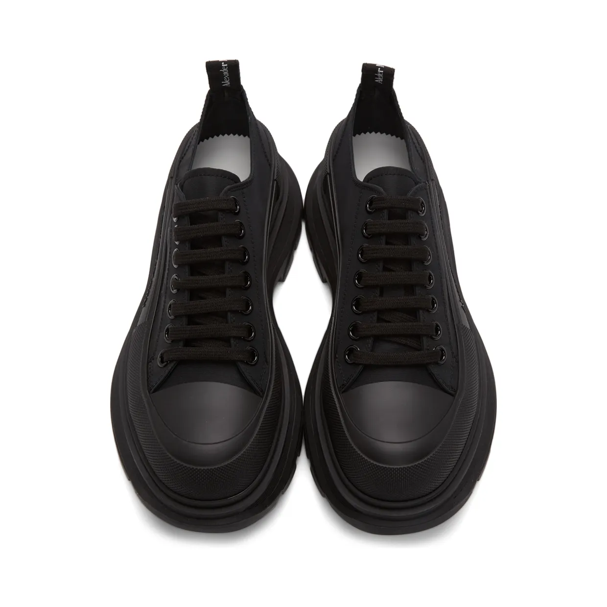 Alexander McQueen White & Black Tread Slick Graffiti Sneakers (682421W4RQ2) (5)
