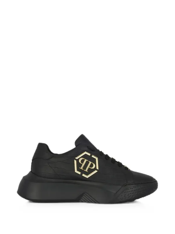 Philipp Plein Crocco Godzilla Runner sneakers – Black (UAFSUSC1087PLE010N)