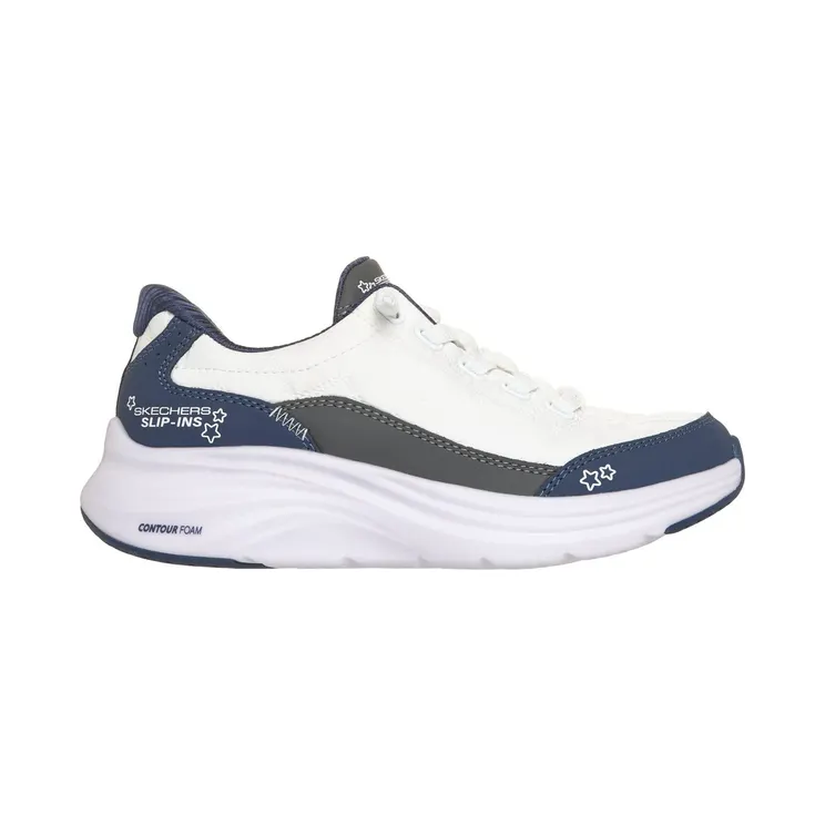 Skechers Slip-ins: Contour Foam – Cozy Fit Wit/Marine