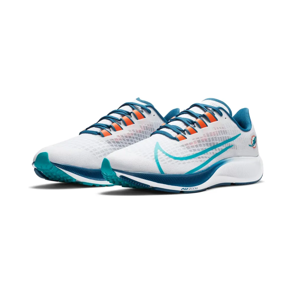 Nike Air Zoom Pegasus 37 Miami Dolphins White/Pure Platinum-Marina-Turbo Green (CZ5446-100)