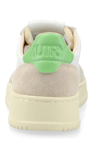 Autry Medalist Low W (leat / suede white / bud green) – AULWLS65 (4)