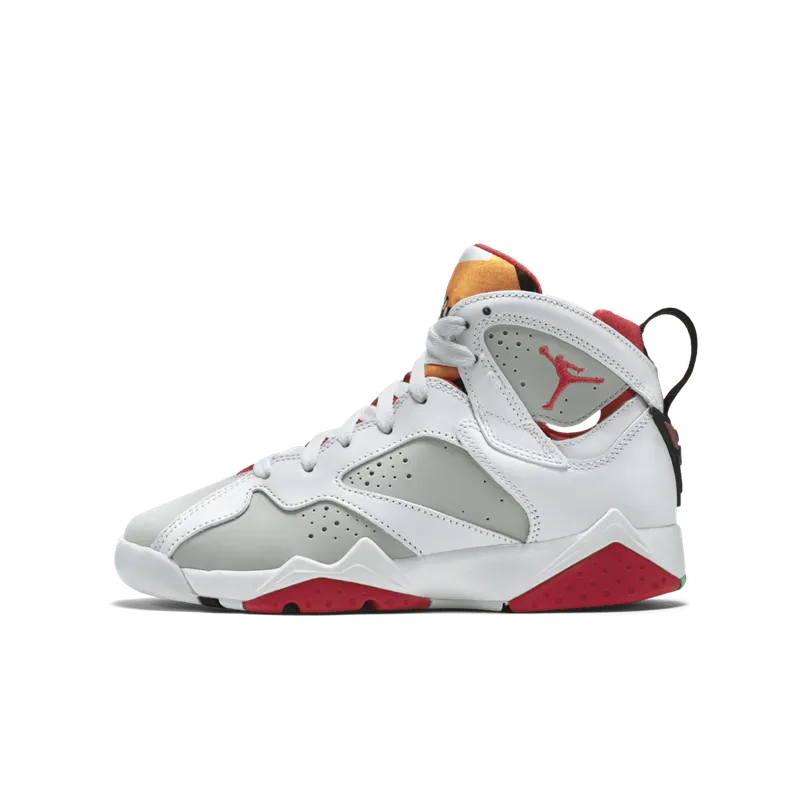 Jordan 7 Retro Hare 2015 (GS) White/True Red-Light Silver-Tourmaline (304774-125)