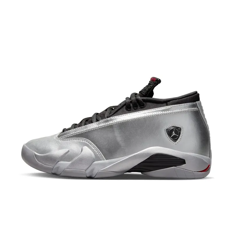 Air Jordan 14 Retro Low Metallic Silver/Wolf Grey/Black/Fire Red (DH4121-060)