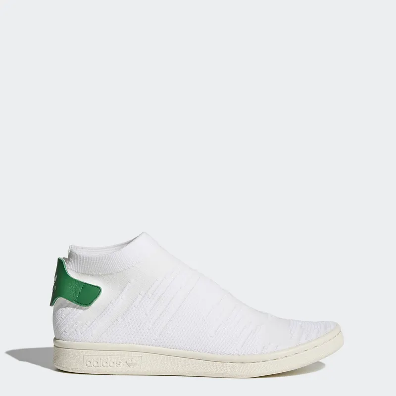 adidas Stan Smith Sock White Green (W) Cloud White/Cloud White/Green (BY9252)