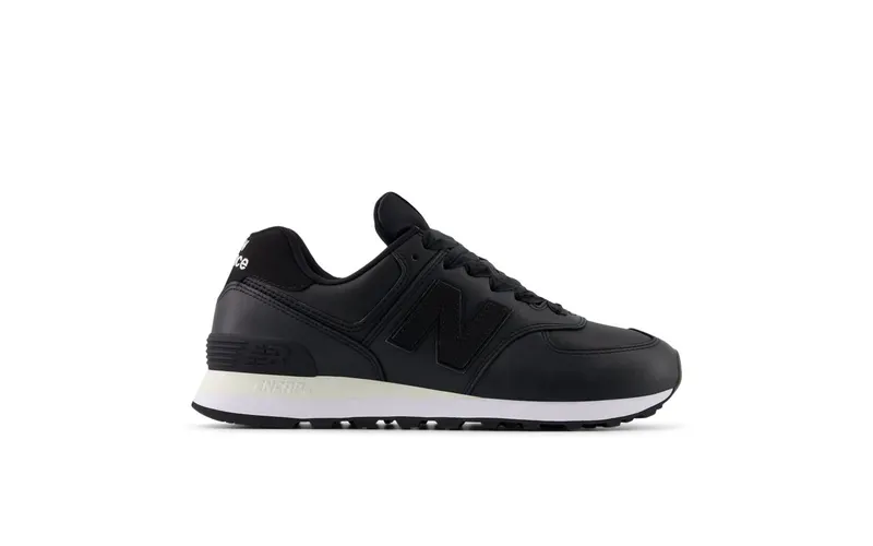 New Balance 574 Black Leather White (WL574FT2)