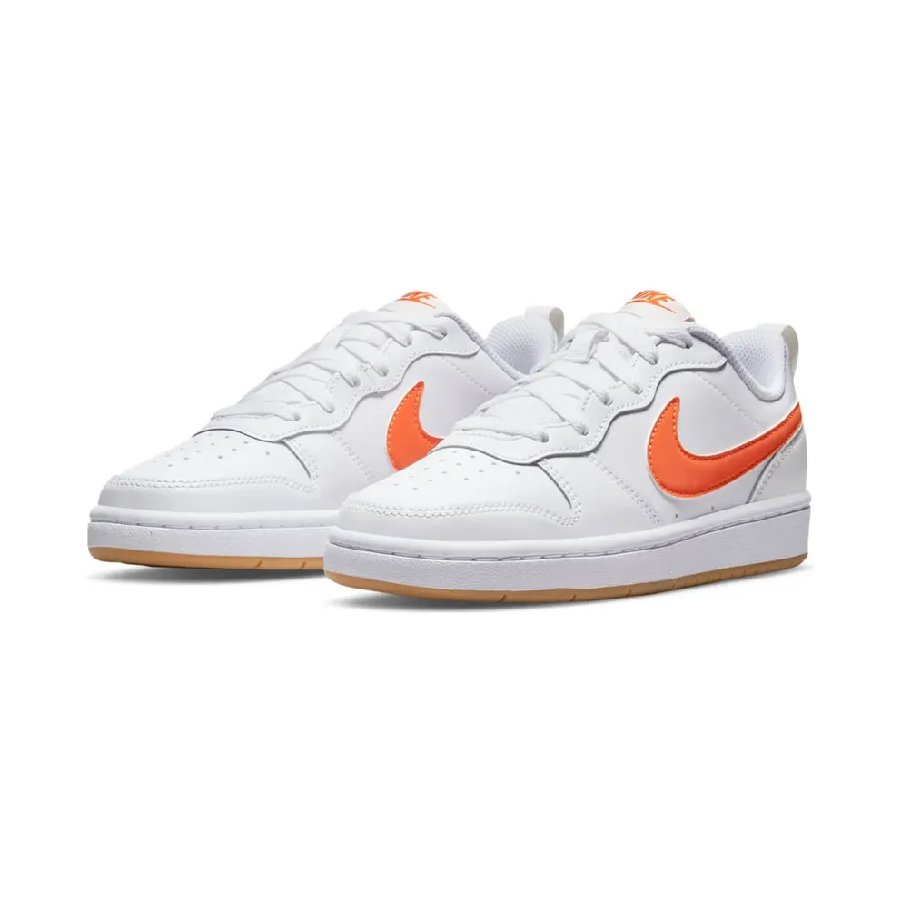 Nike Court Borough Low 2 “White / Summit White / Sail / Orange” (BQ5448-114)