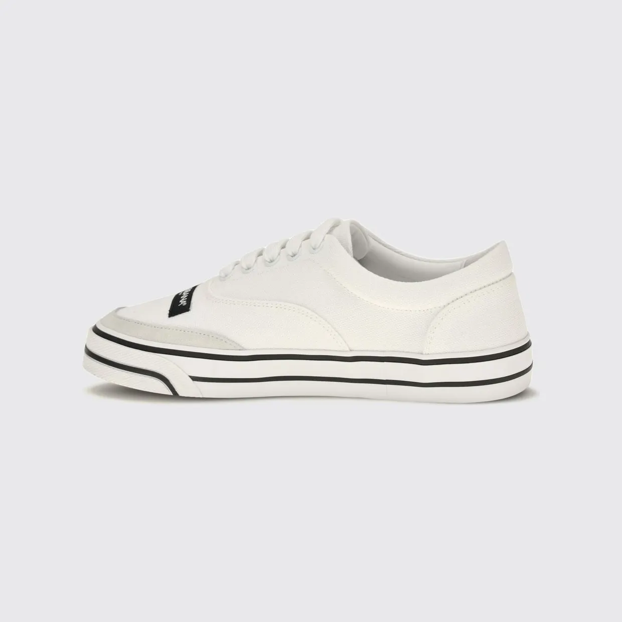 Dolce & Gabbana DG Sailing Low-Top Sneakers in Leather and Cotton Canvas White (CK2399A04588S169) (2)