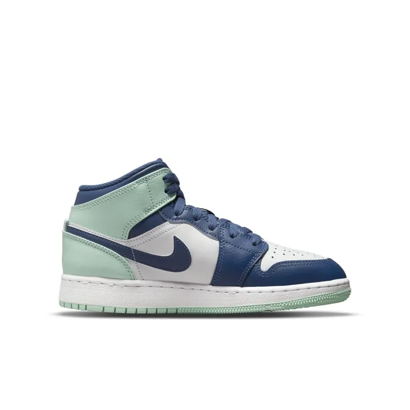 Jordan 1 Mid Blue Mint (GS) (554725-413)