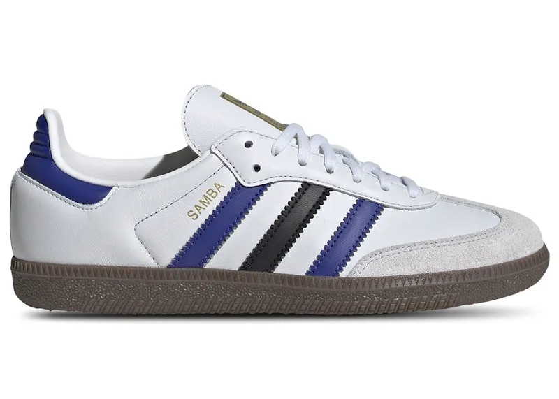 adidas Samba OG Crystal White Active Blue Matte Gold (IH5580)