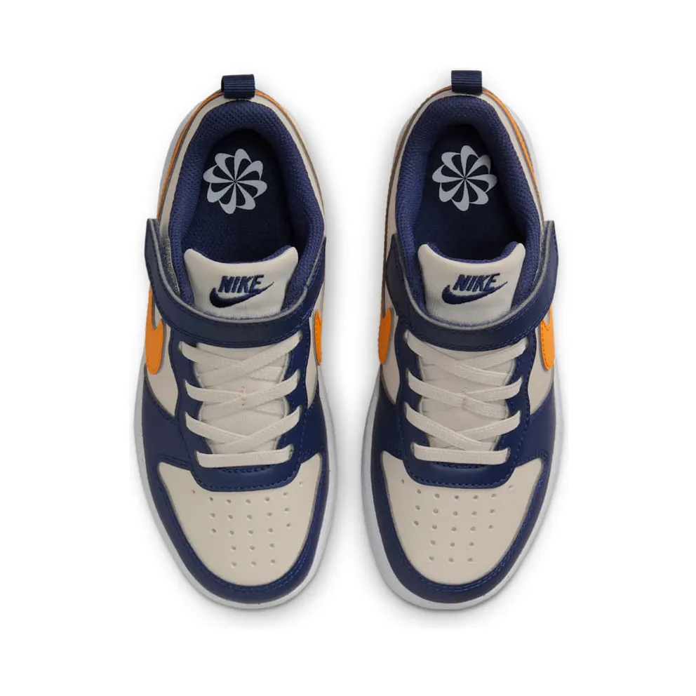 Nike Court Borough Low Recraft Light Orewood Brown Midnight Navy White Orange Peel (DV5457-126)