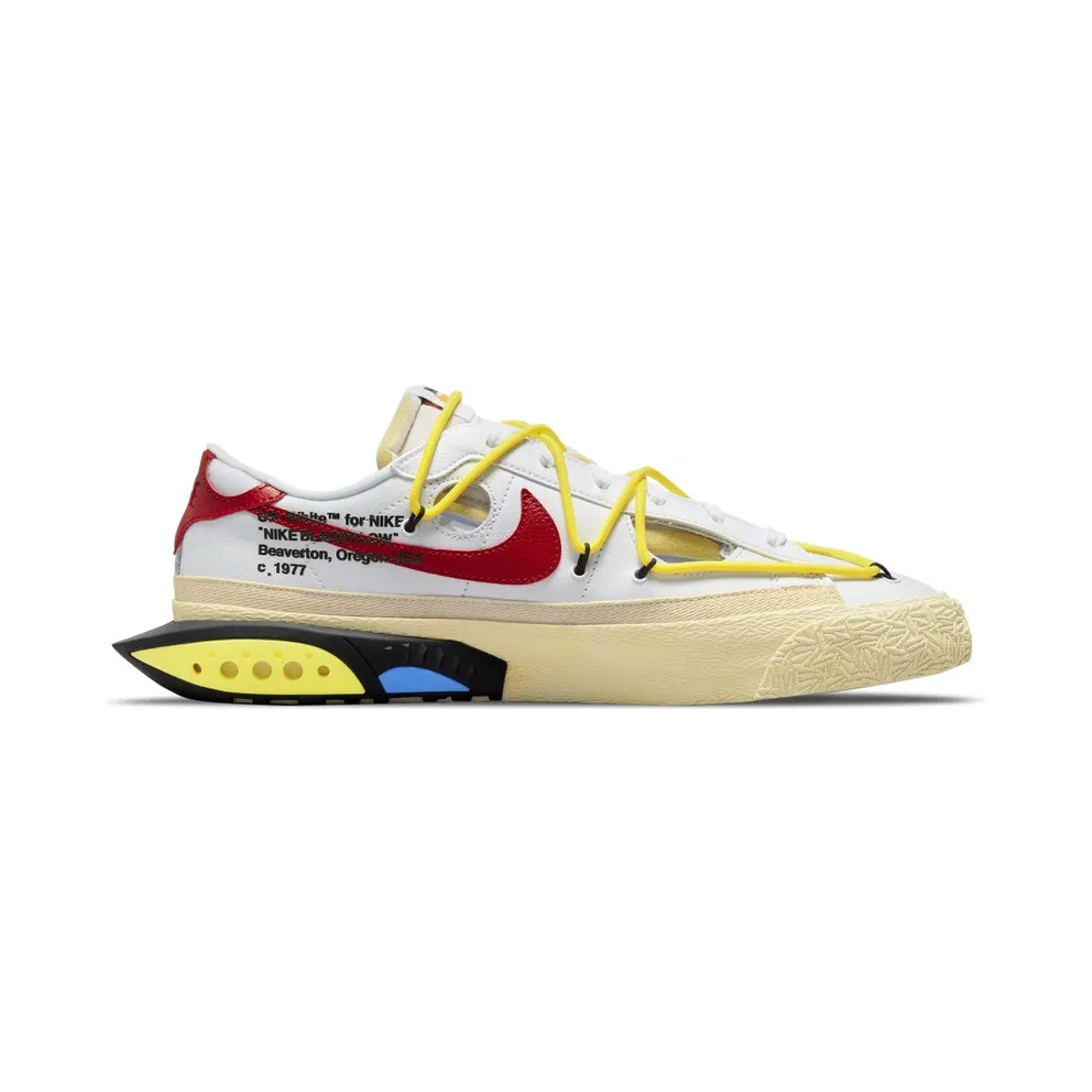 Nike x Off-White Blazer Low “White/University Red-Opti Yellow-Fossil” (DH7863-100)