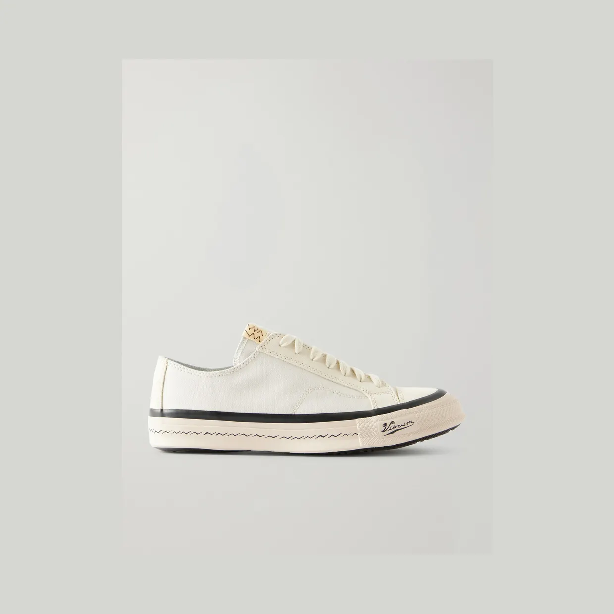 Visvim Nolan Suede-Trimmed Canvas Sneakers Ivory (0126101001001)