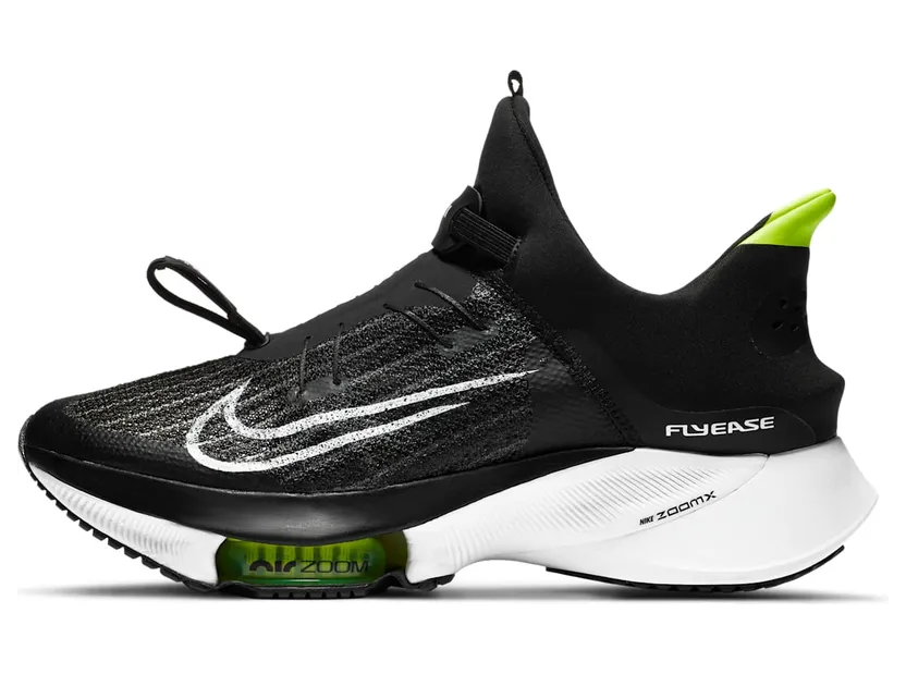 Nike Air Zoom Tempo Next% FlyEase “Black / White / Volt” (CV1889-001)