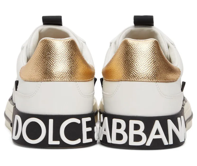 Dolce & Gabbana White & Black Contrasting 2.Zero Sneakers (CS1863 AO222) (4)
